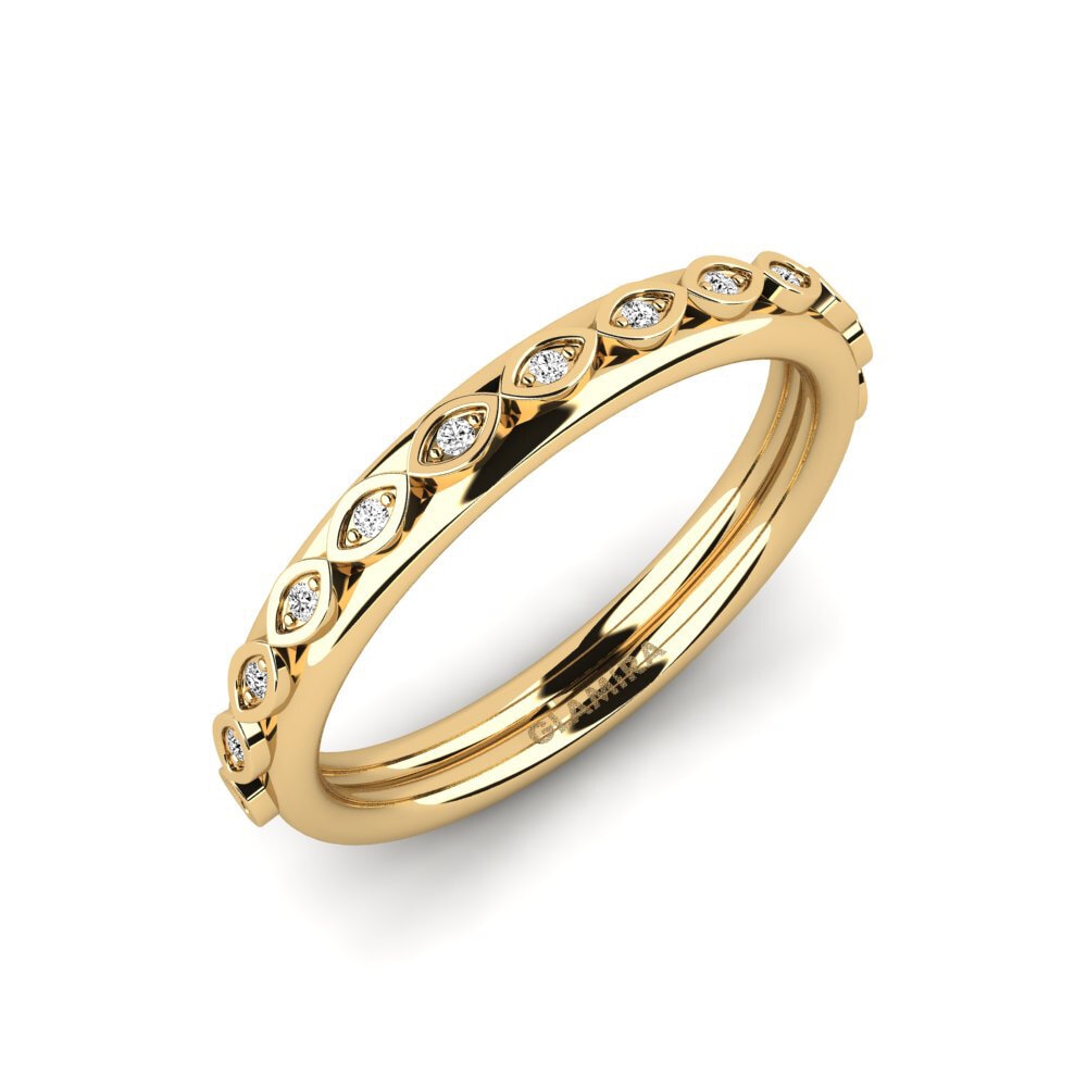 Or Jaune 14k Moissanite Bague Twattle