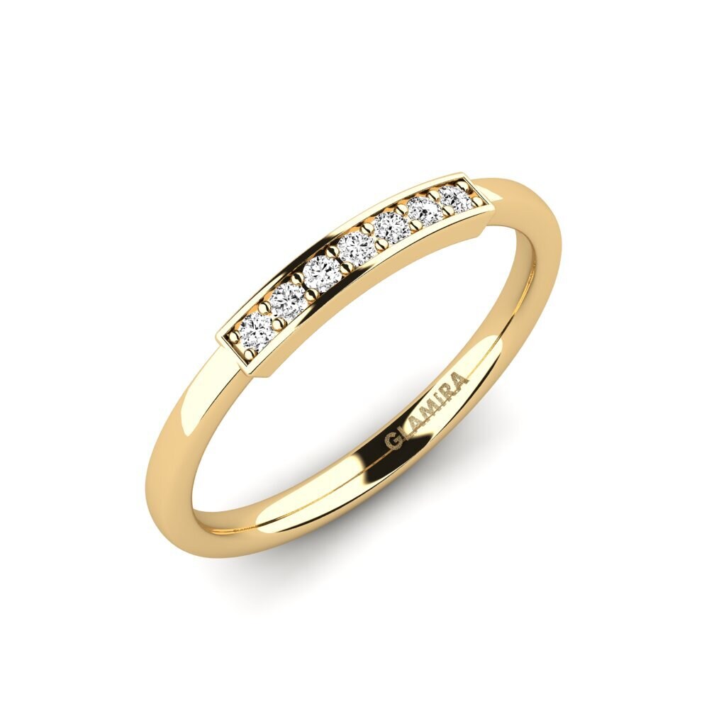 Or Jaune 14k Moissanite Bague Vanak