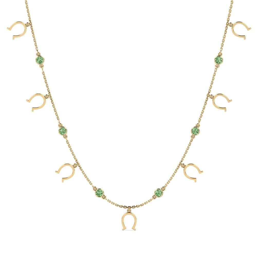 Green Diamond Women's Necklace Ouilicsd