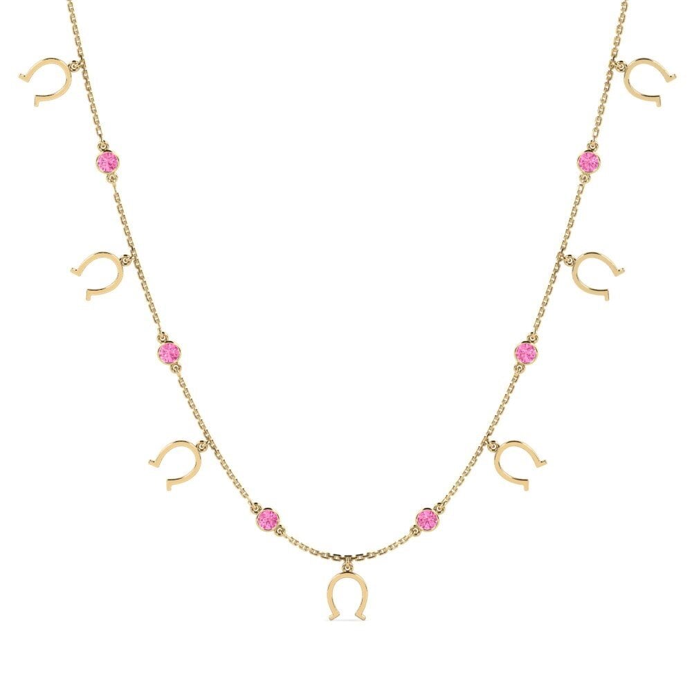 Pink Sapphire Women's Necklace Ouilicsd