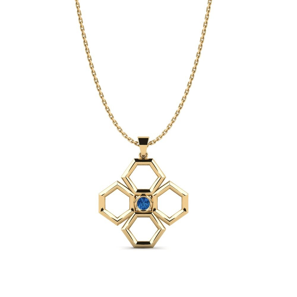 Dark Blue Zirconia Women's Pendant Owrec