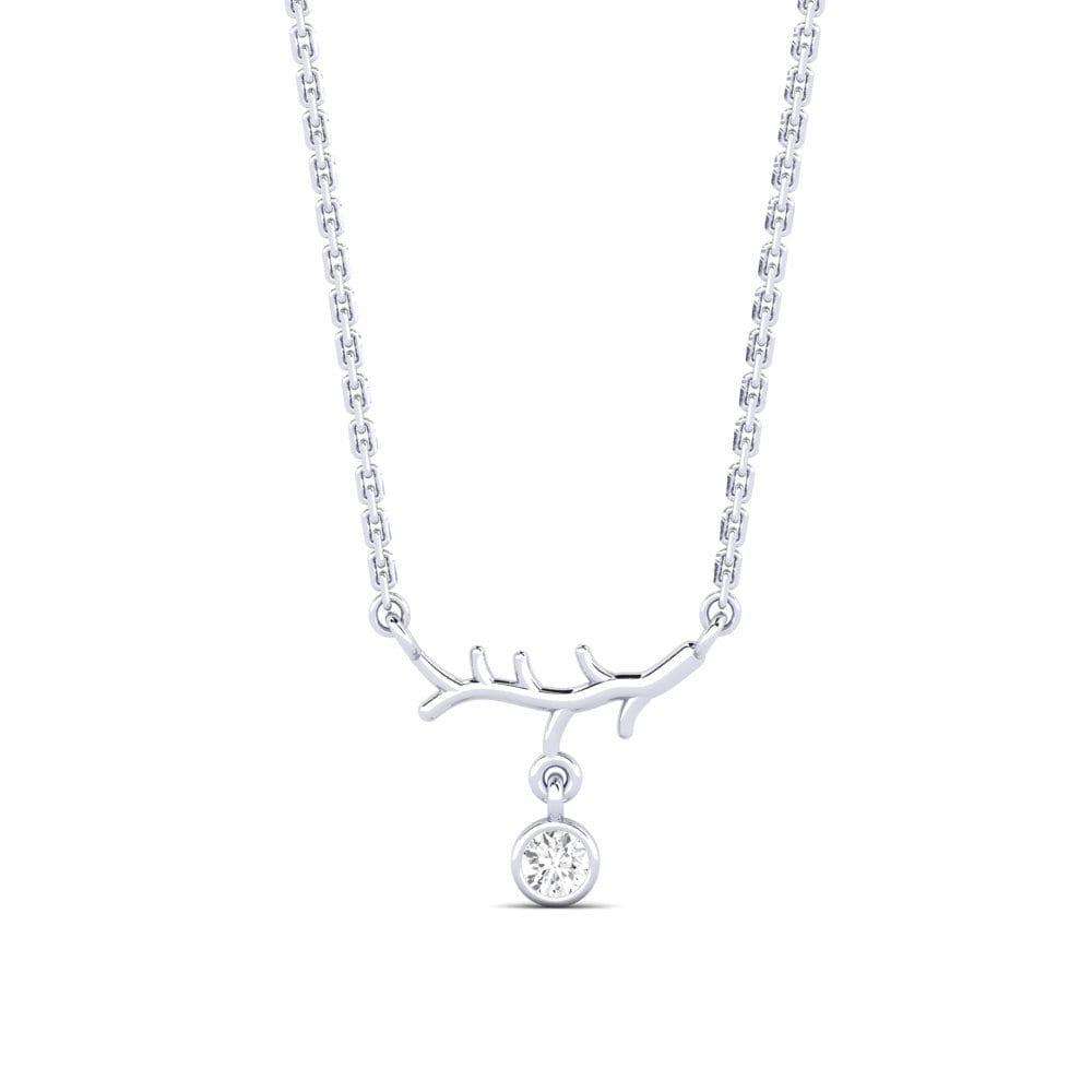 Zafiro blanco Collar de Mujer Sizzies
