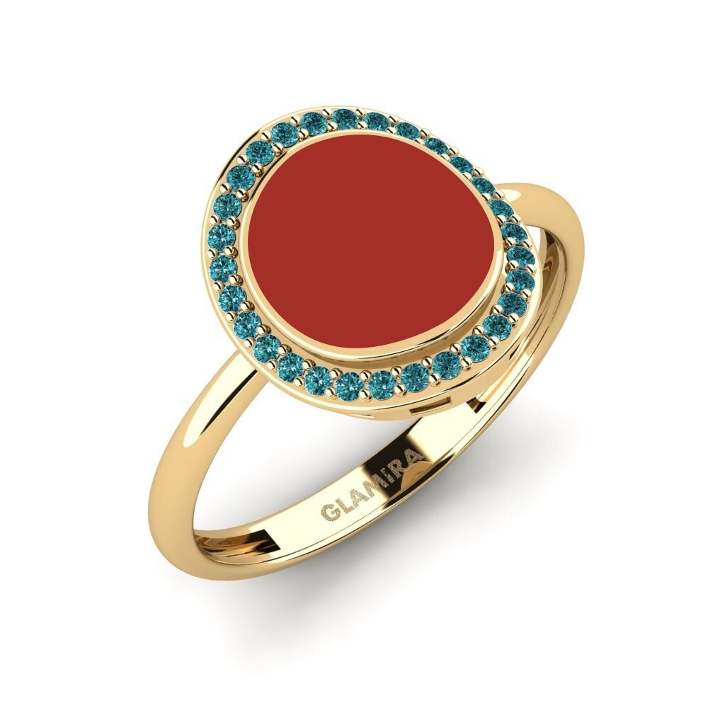 Blauer Diamant Ring Waldglas