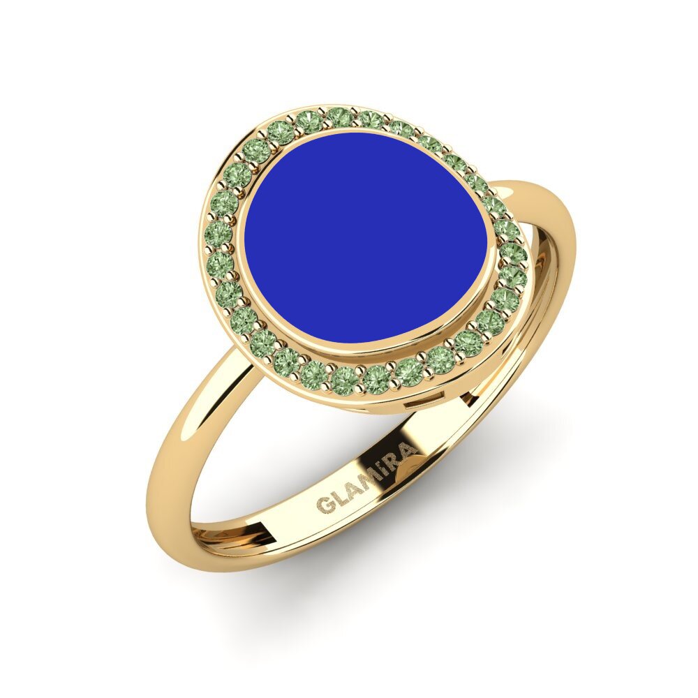 Grüner Diamant Ring Waldglas