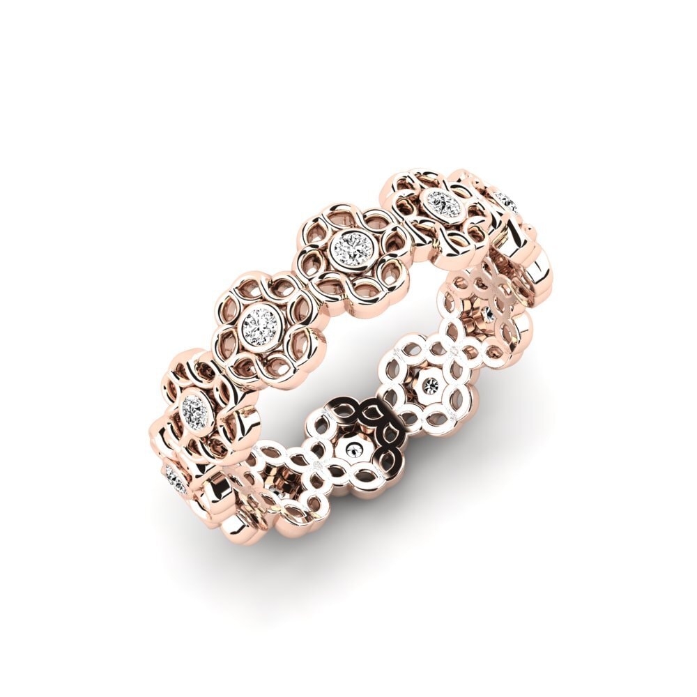 Or rose 14k Moissanite Bague Xala