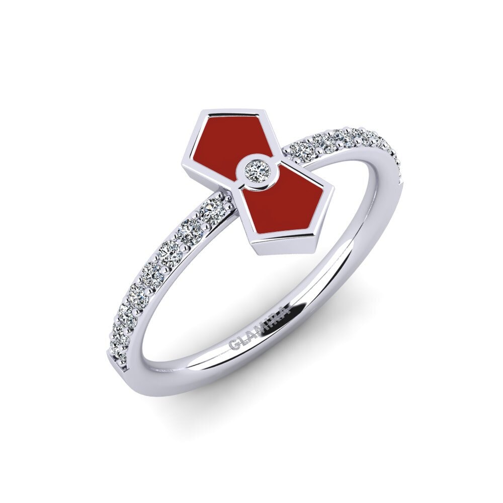 White Silver Ring Xentosa