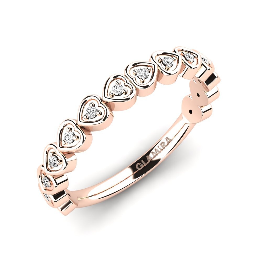 Or rose 14k Moissanite Bague Yamid