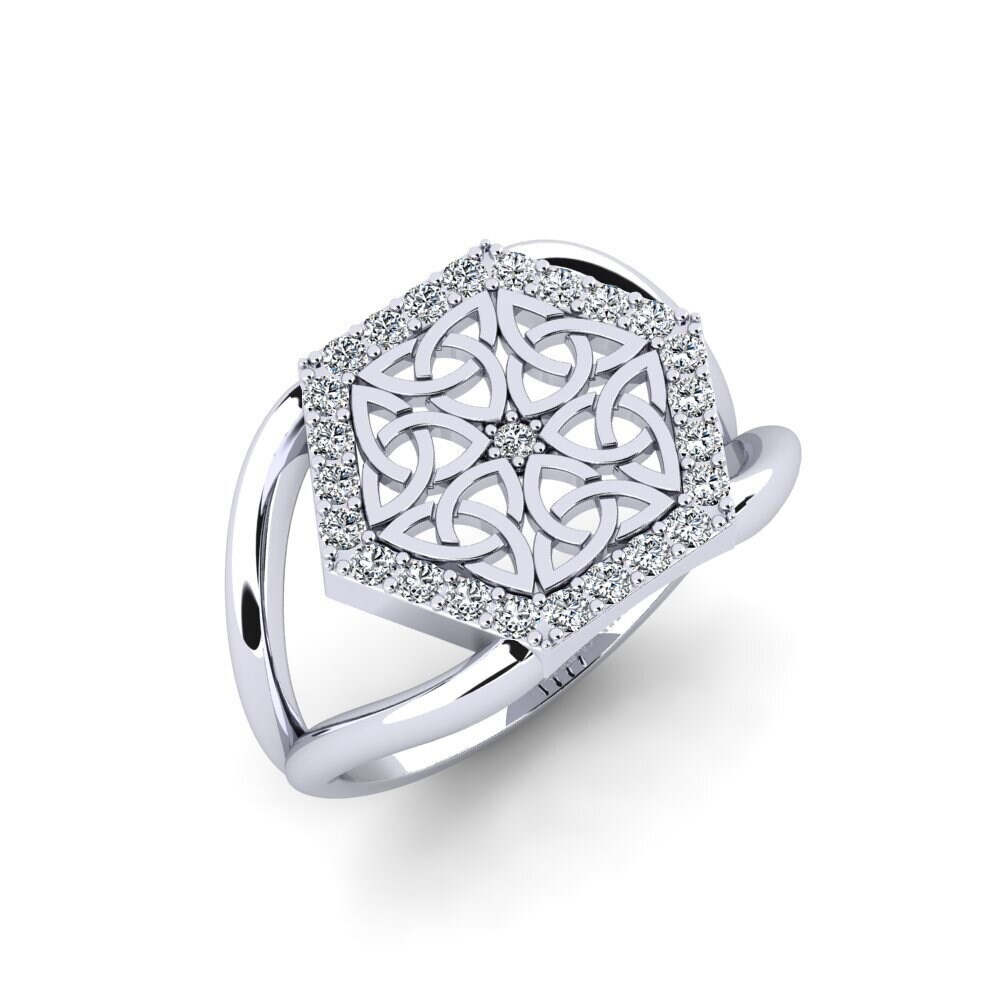 14ct White Gold Ring Yankee