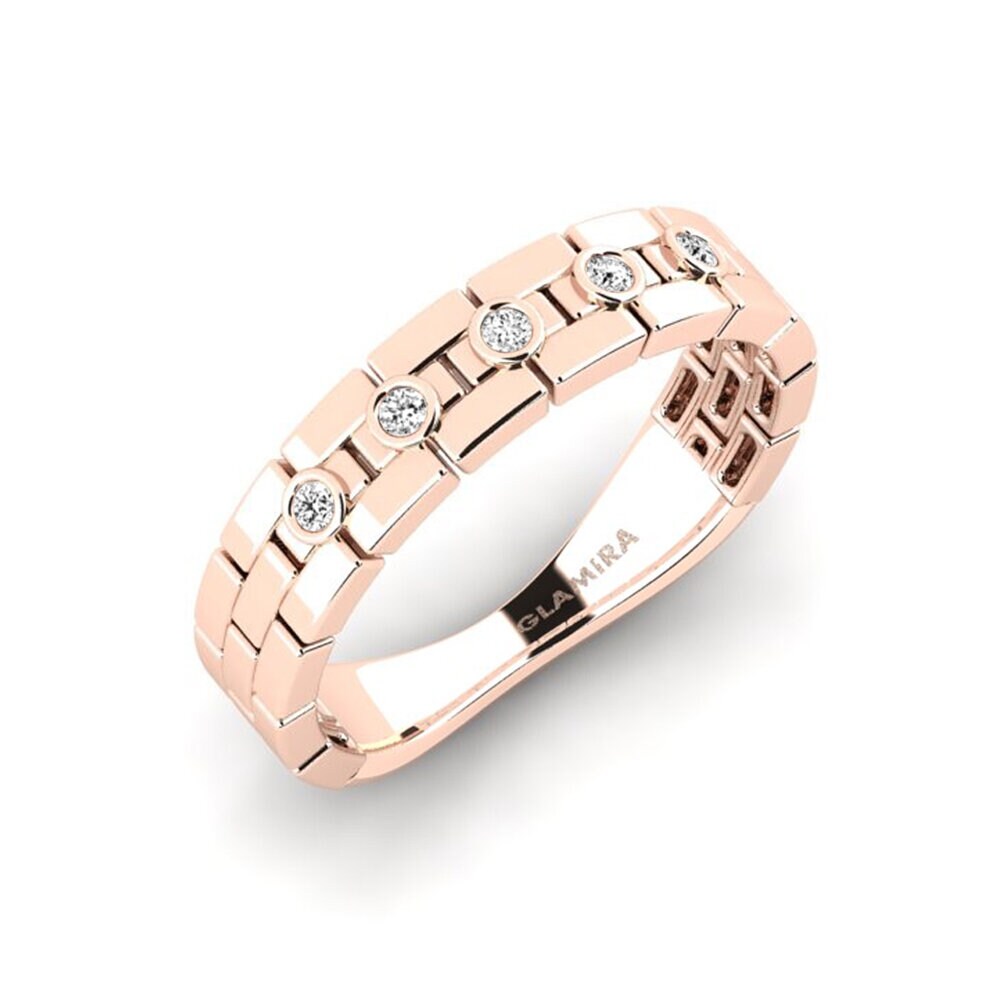 Or rose 14k Moissanite Bague Yew