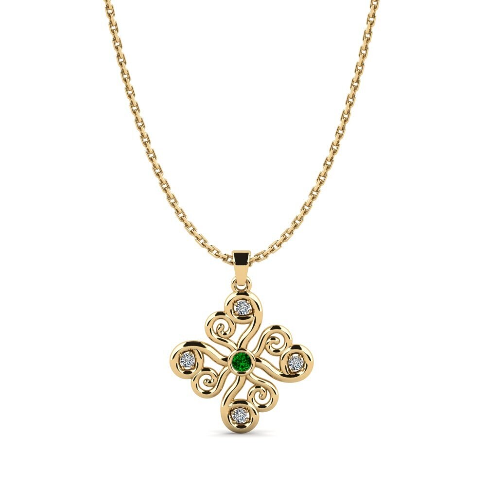 Circonita Verde Colgante de Mujer Emilsya