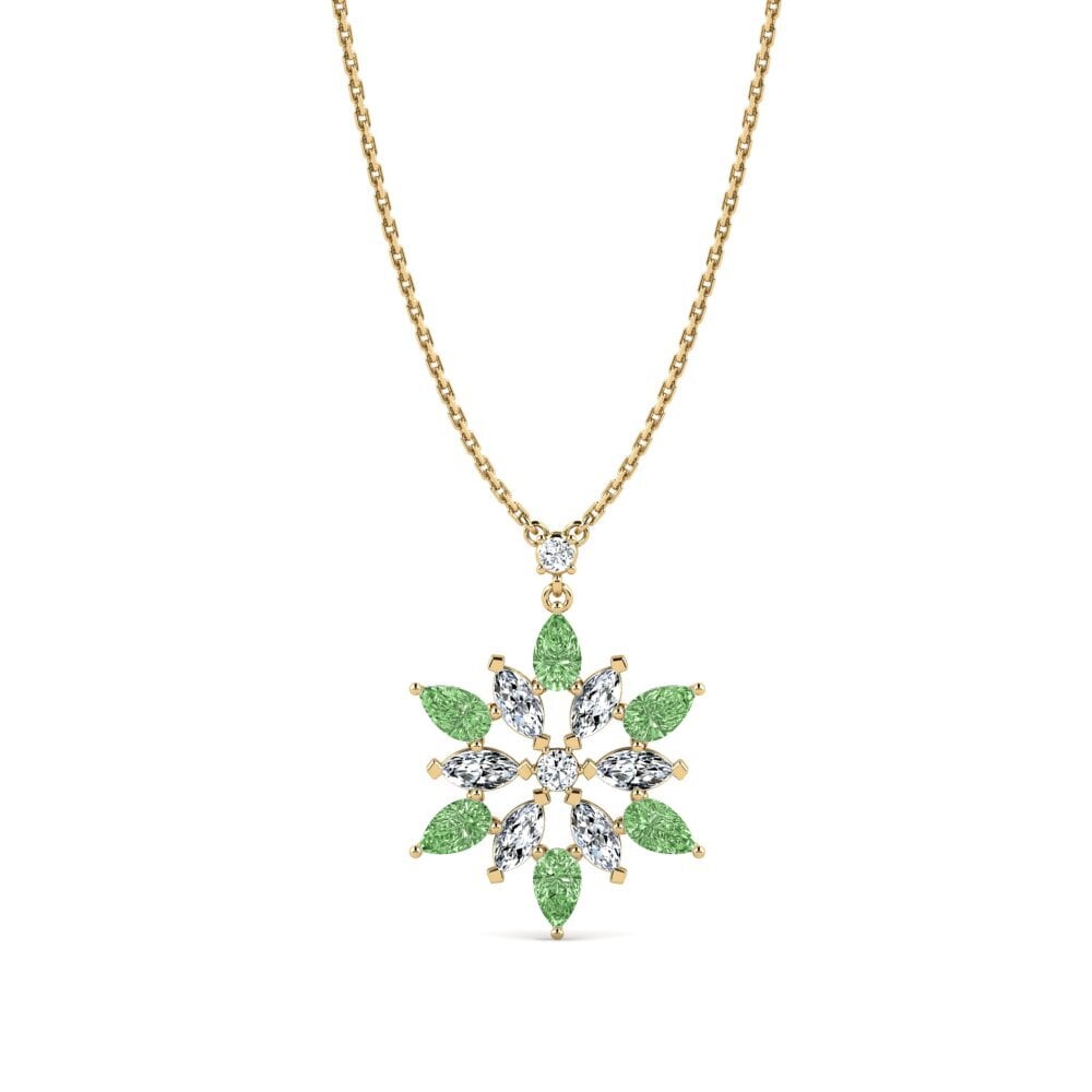 Diamante Verde Collar de Mujer Eminsties