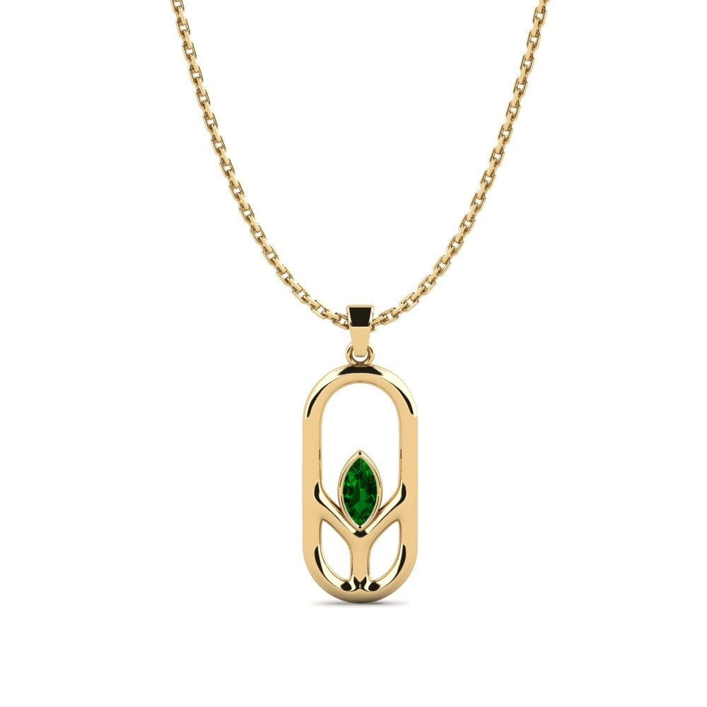 Circonita Verde Colgante de Mujer Emsimitpon
