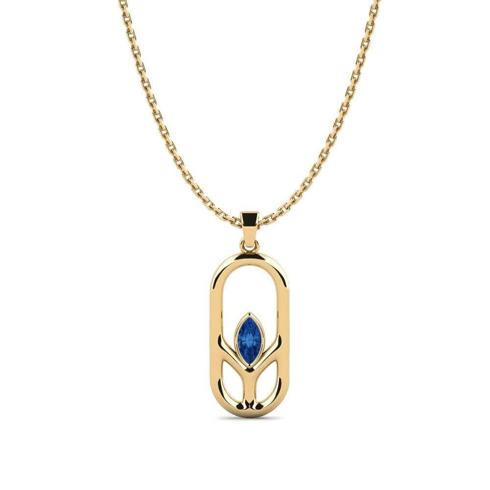 Dark Blue Zirconia Women's Pendant Emsimitpon