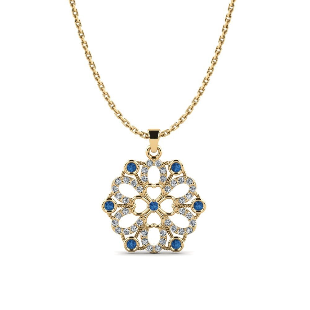 Dark Blue Zirconia Women's Pendant Snow