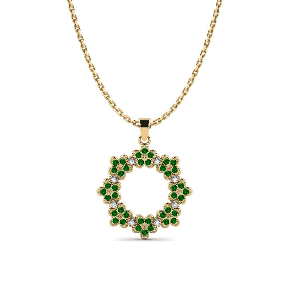 Circonita Verde Colgante de Mujer Sola