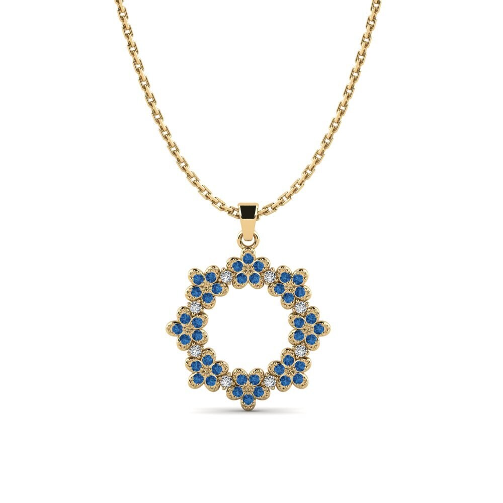 Dark Blue Zirconia Women's Pendant Sola