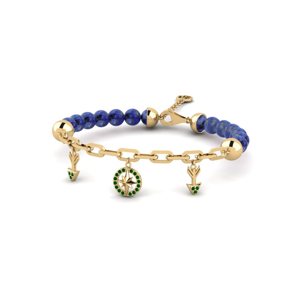 Green Zirconia Paperclip Bracelet Salainen