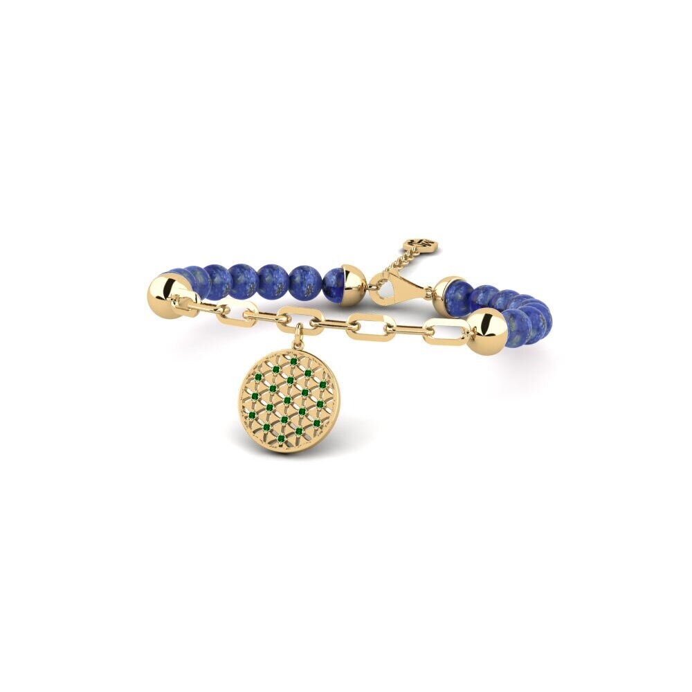 Green Zirconia Paperclip Bracelet Lugazi