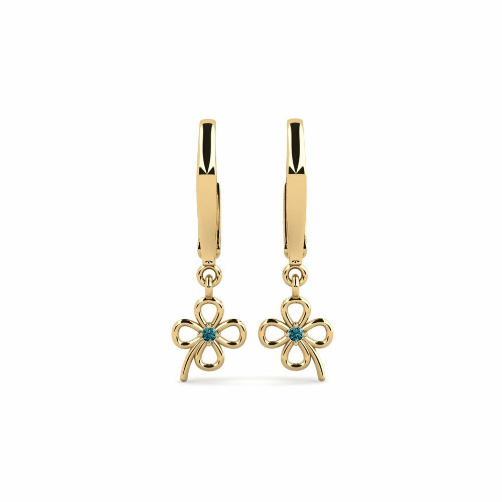 Blauwe Diamant Dames Oorbellen Luny