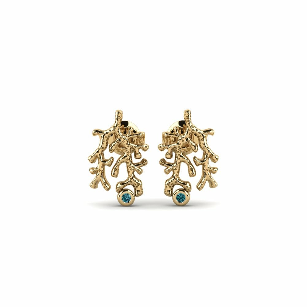 Blauwe Diamant Dames Oorbellen Merconi