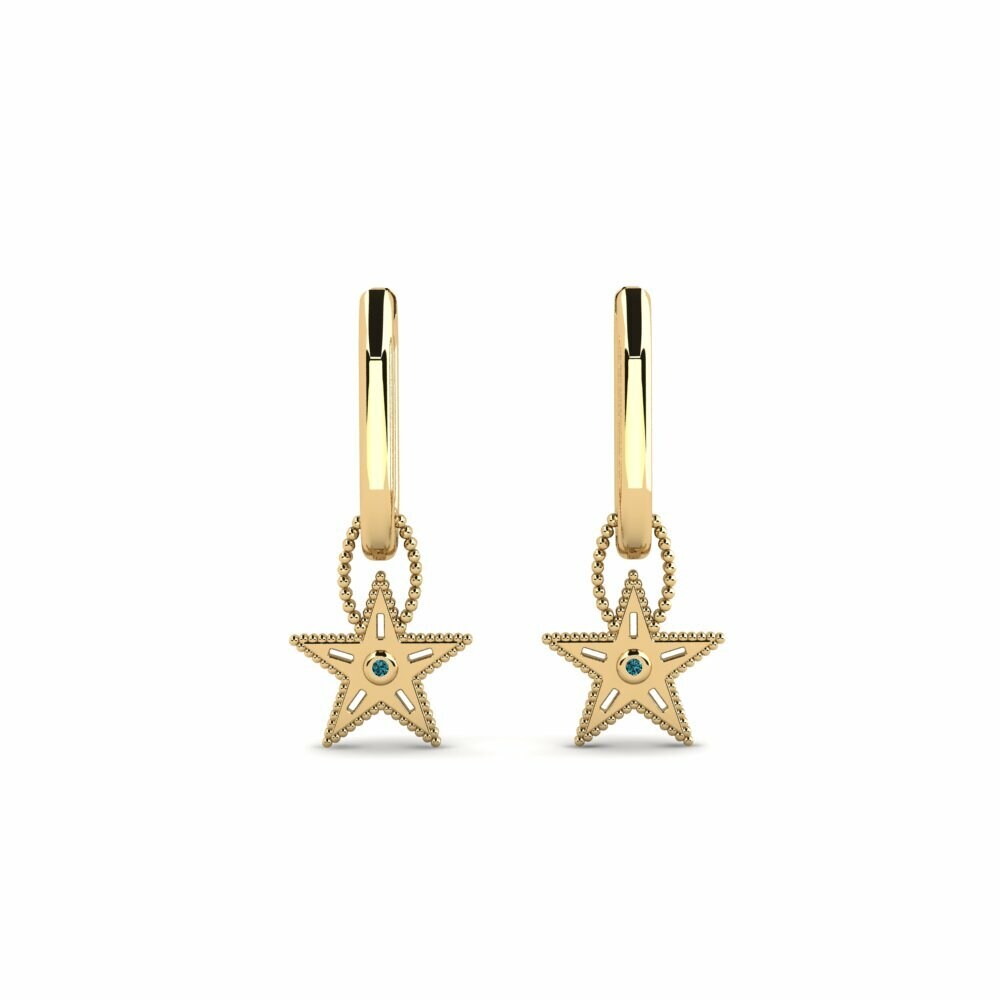 Blauwe Diamant Dames Oorbellen Mutare