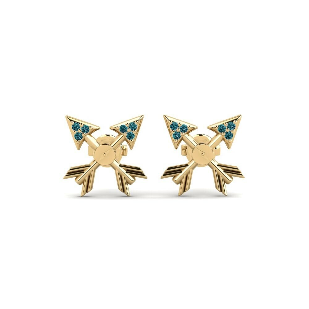 Blauwe Diamant Dames Oorbellen Onnistua - B