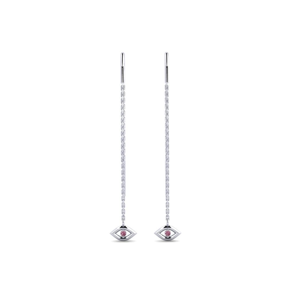 950 Platinum Rhodolite Garnet Women's Earring Tardoire