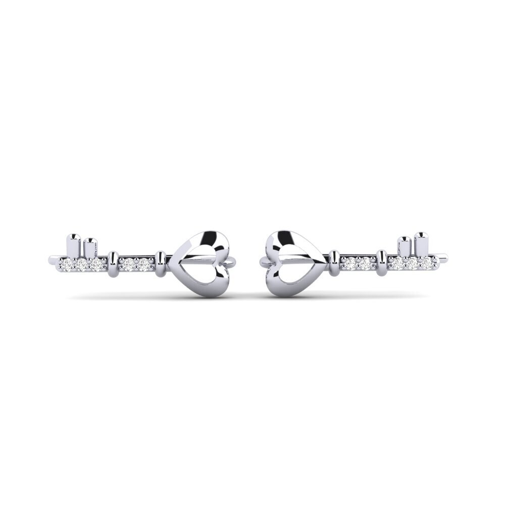 950 Platinum Moissanite Women's Earring Vunghana - B