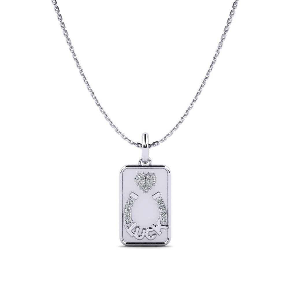 Weißgold 585 Zirkonia Damen anhänger Jautrs
