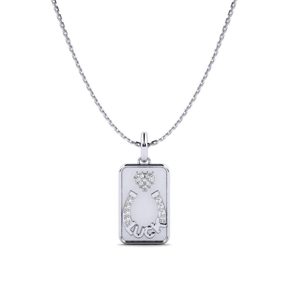 Weißgold 585 Moissanit Damen anhänger Jautrs