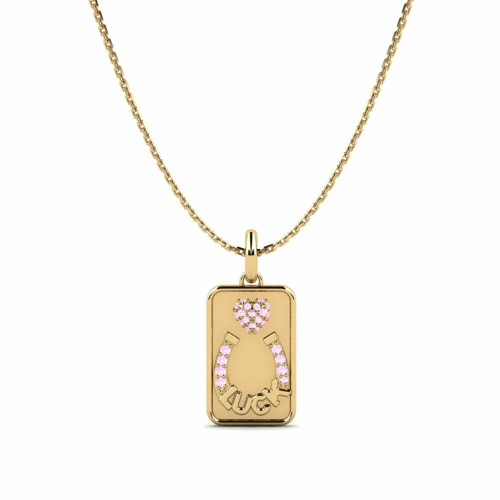 Zafiro Rosado Colgante de Mujer Jautrs