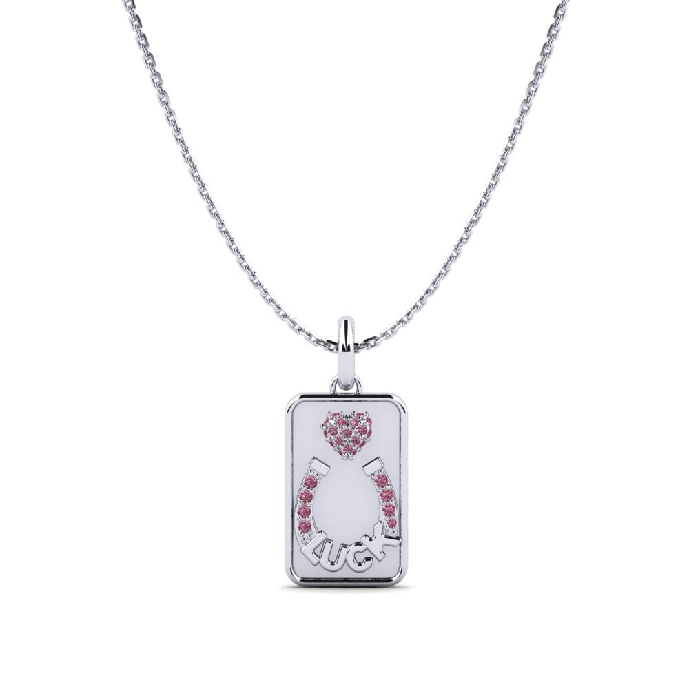 Weißgold 585 Rhodolit-Granat Damen anhänger Jautrs