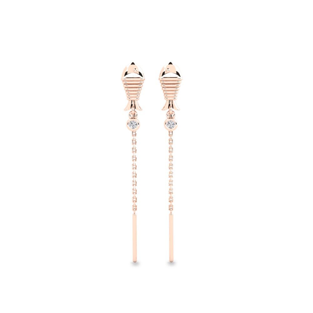 9ct Rose Gold Lab Grown Diamond Women's Earring Kauhava