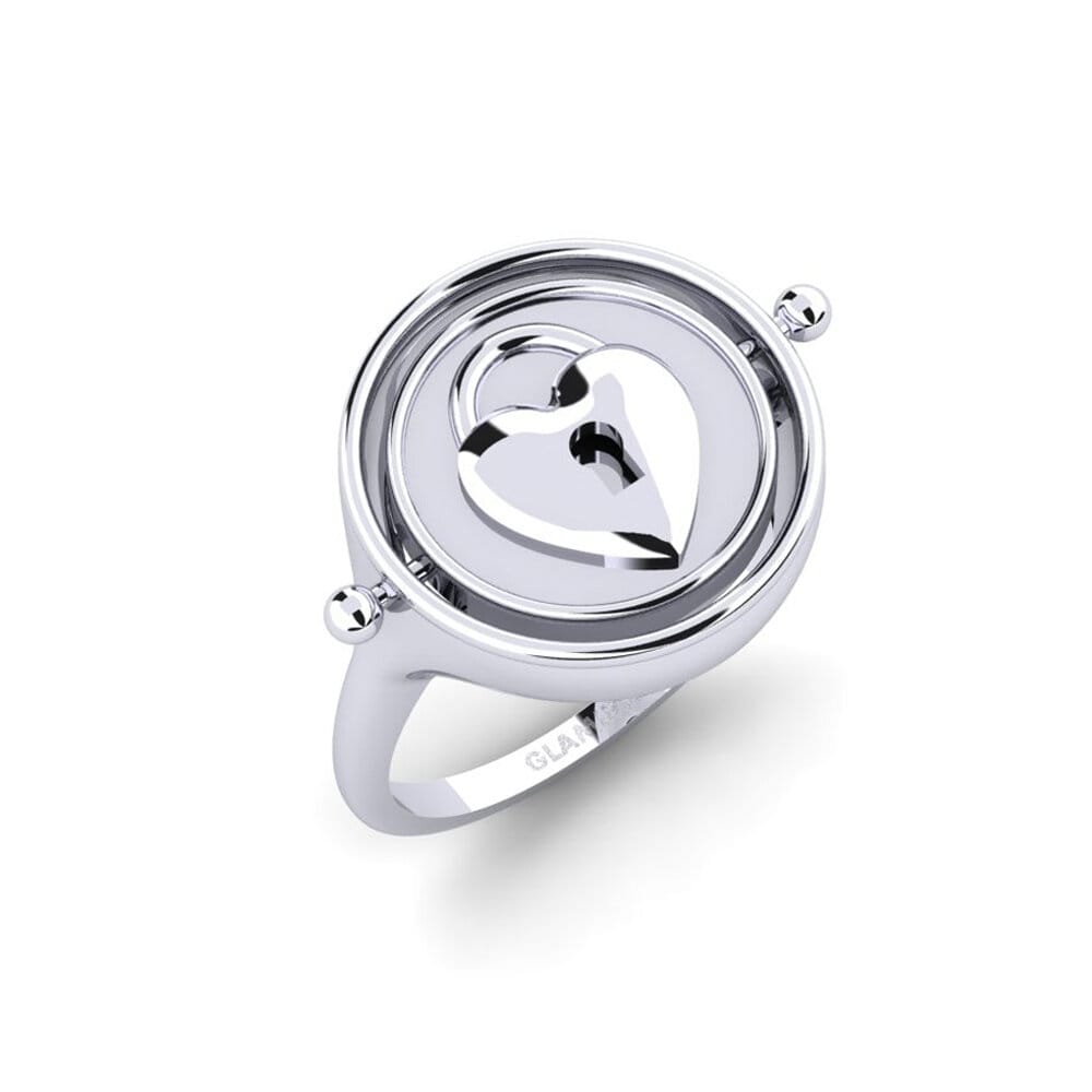 9ct White Gold Moissanite Ring Lembranza