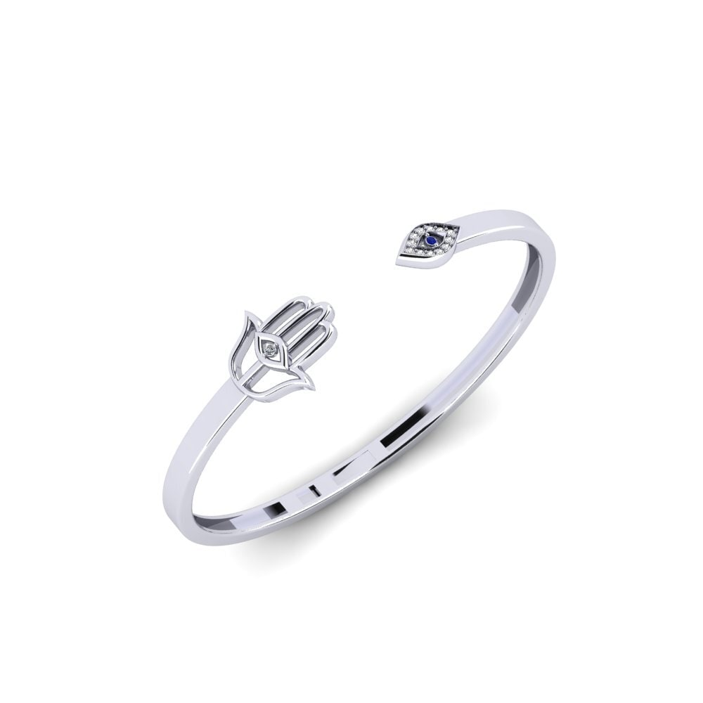 9ct White Gold Zirconia Women's Bracelet Malindi
