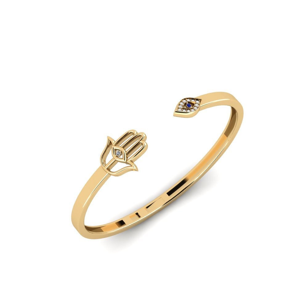 9ct Yellow Gold Zirconia Women's Bracelet Malindi