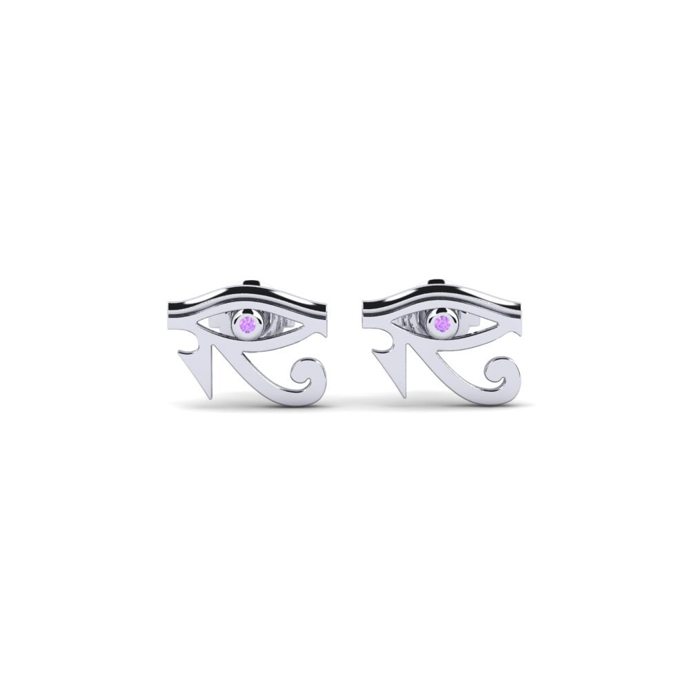 950 Platinum Amethyst Women's Earring Masvingo - B