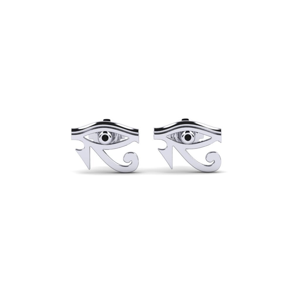 18ct White Gold Black Onyx Women's Earring Masvingo - B