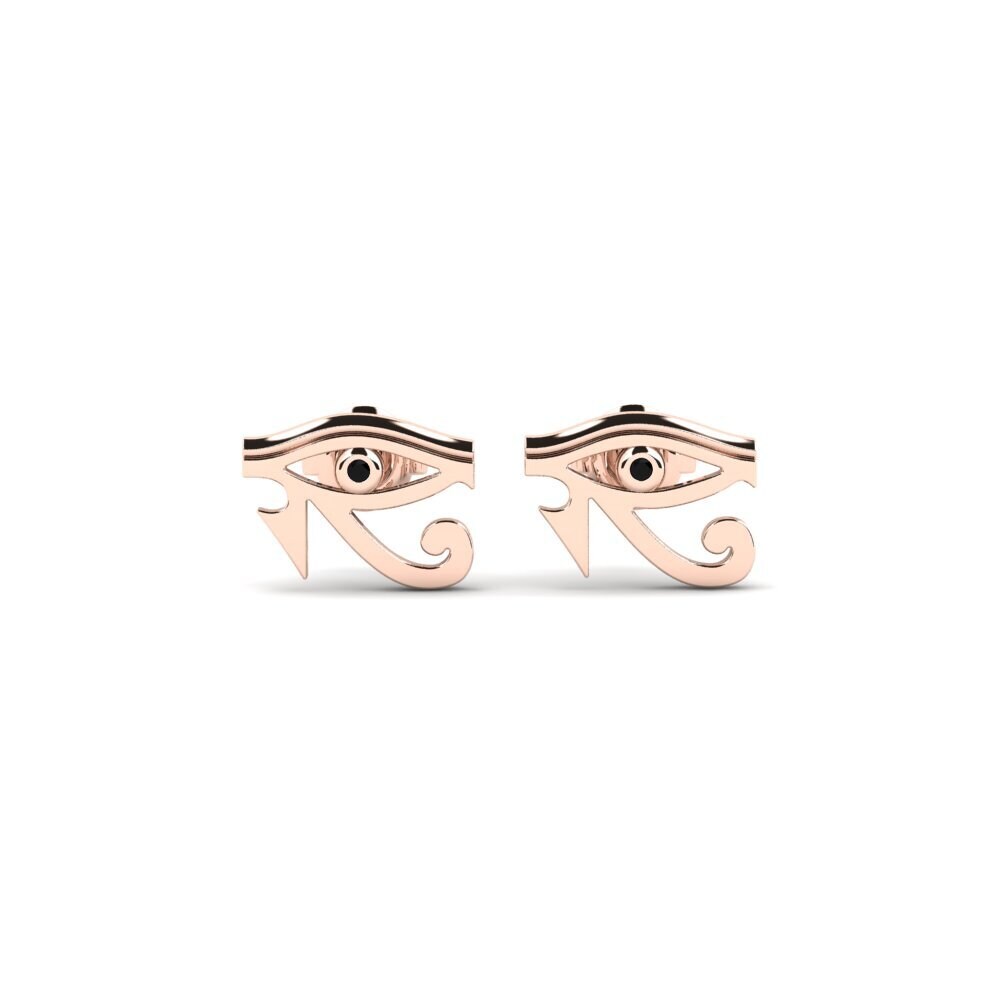 9ct Rose Gold Black Diamond Women's Earring Masvingo - B