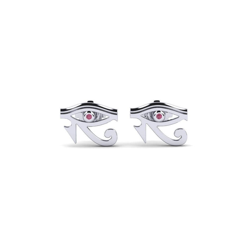 950 Platinum Rhodolite Garnet Women's Earring Masvingo - B