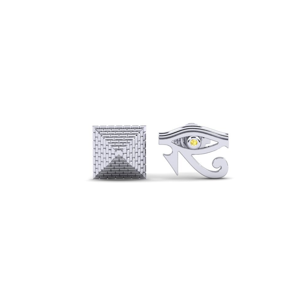 18ct White Gold Yellow Sapphire Women's Earring Masvingo - SET
