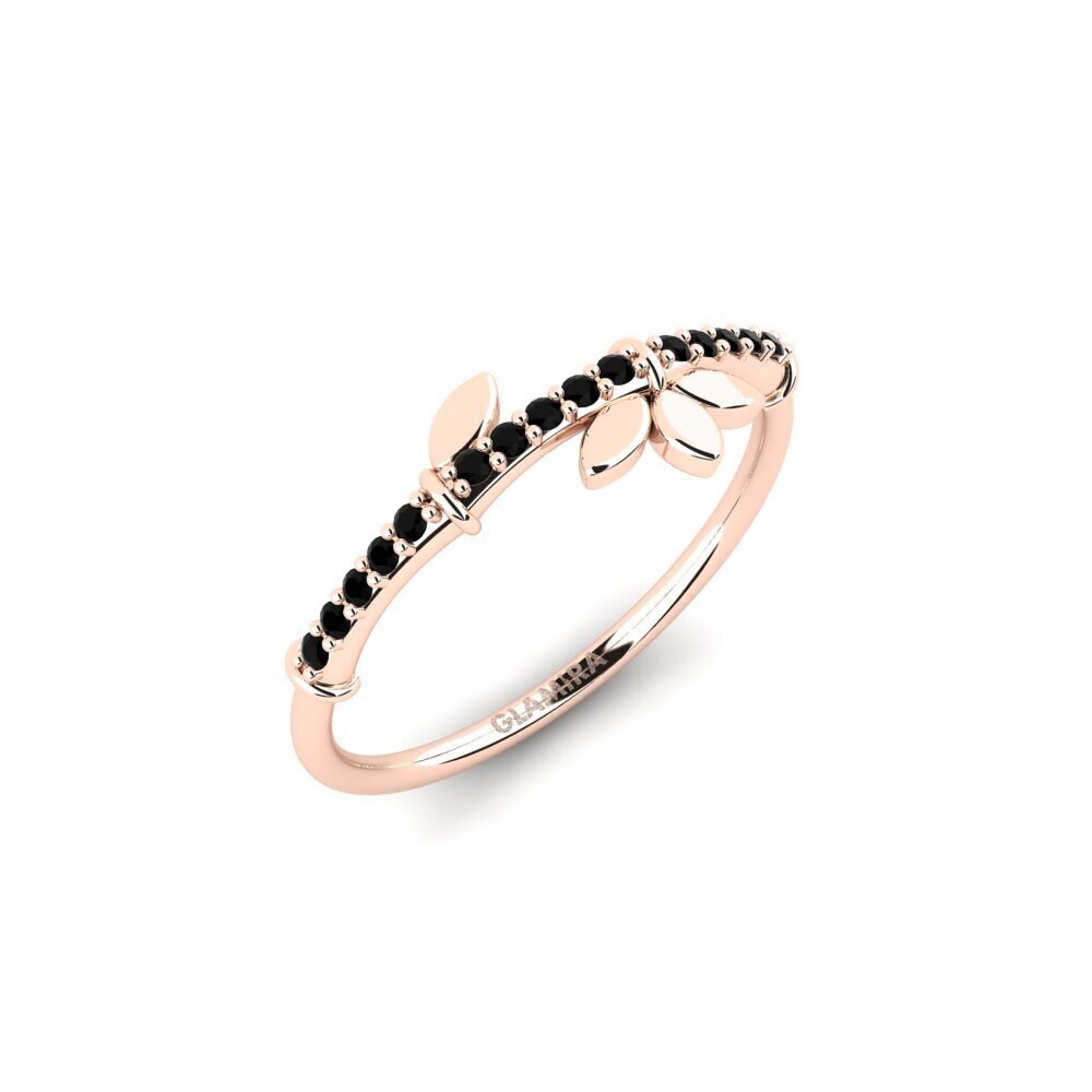 9ct Rose Gold Black Diamond Ring Nineveh