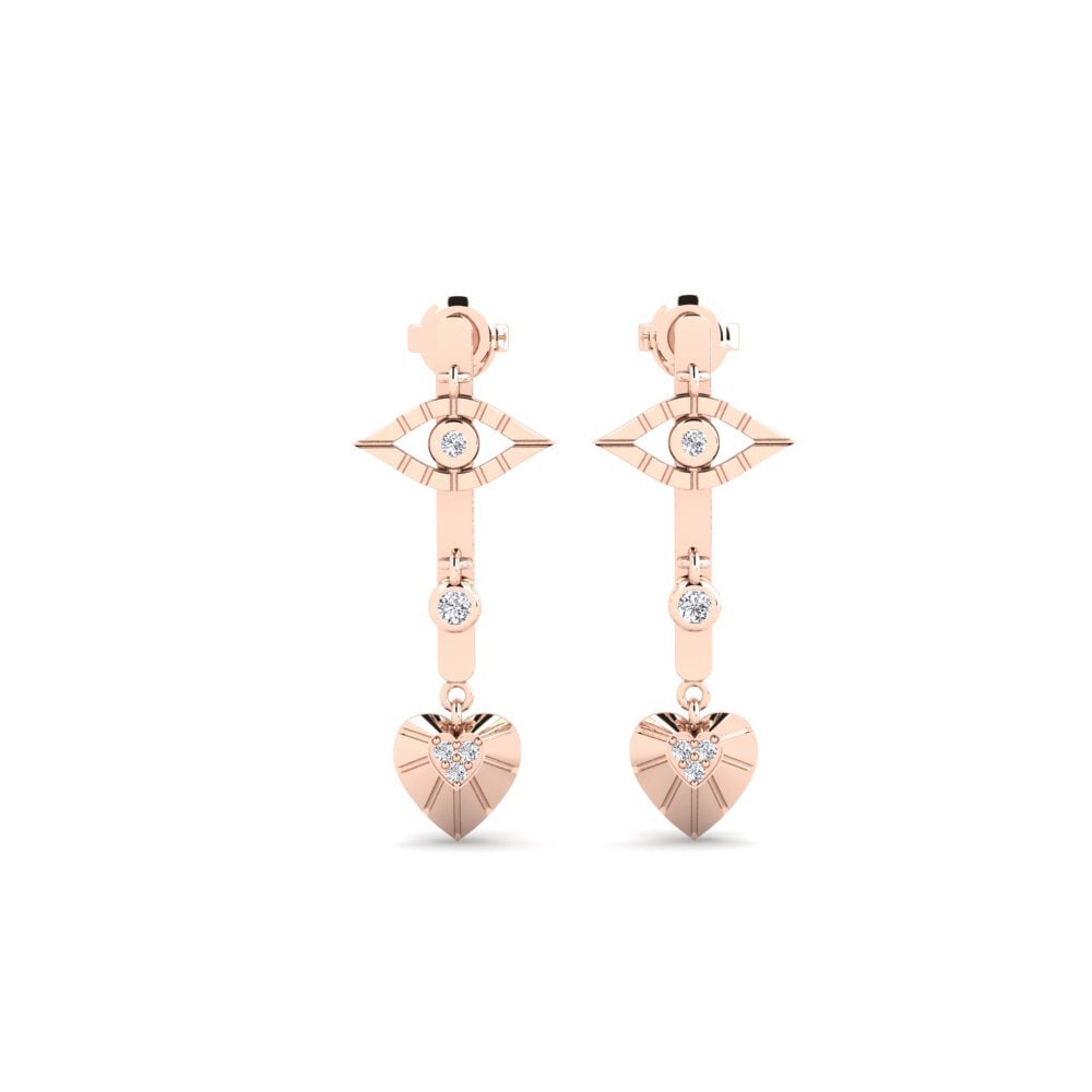 9ct Rose Gold Women's Earring Opava