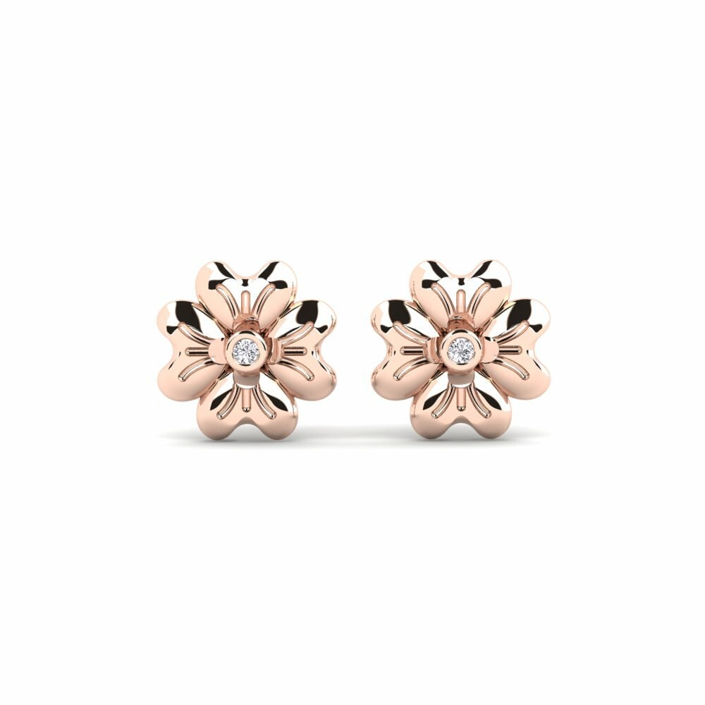 9ct Rose Gold Women's Earring Polan