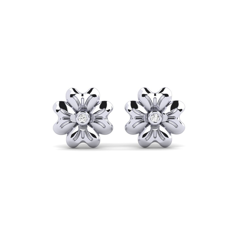950 Platinum Moissanite Women's Earring Polan
