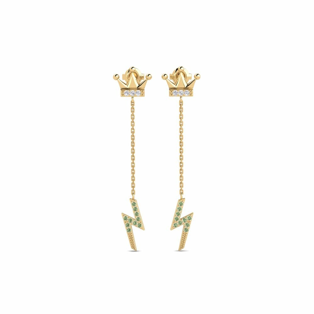 Groene Diamant Dames Oorbellen Tacksam
