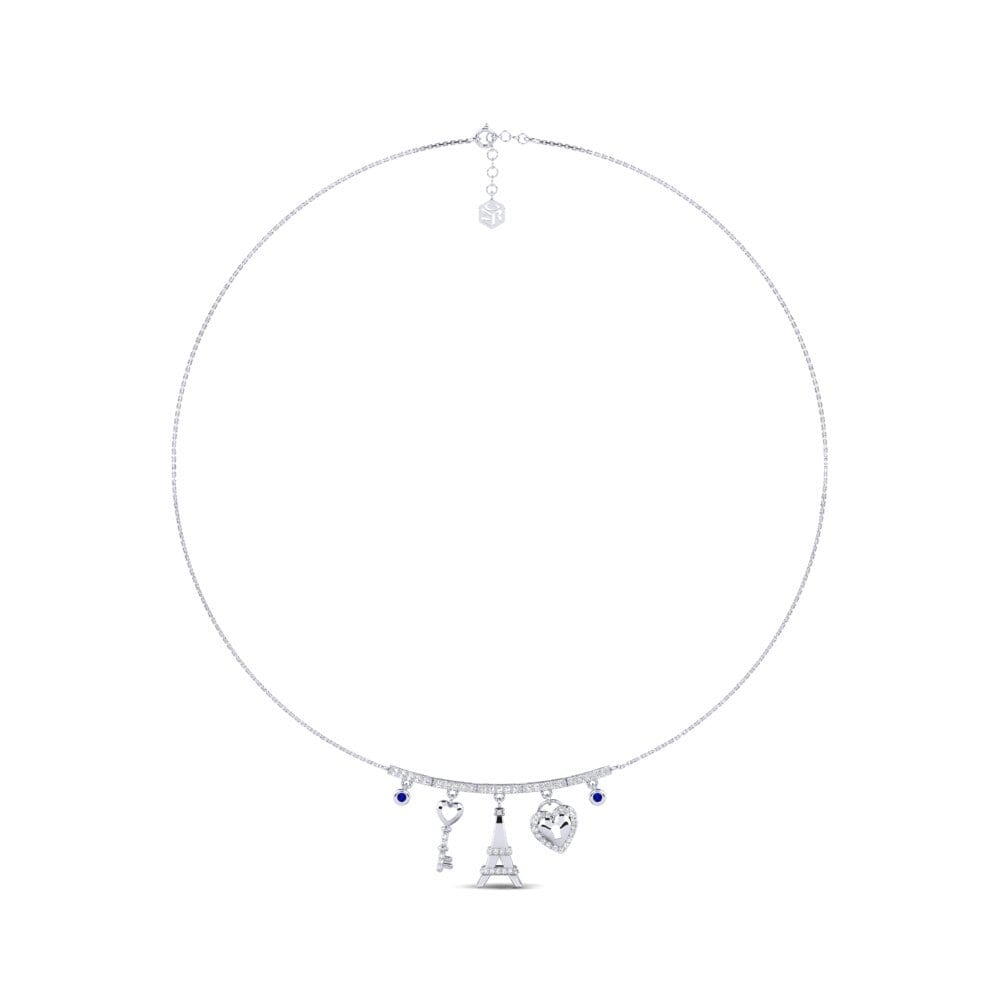 950 Palladium Sapphire Women's Necklace Ubungane