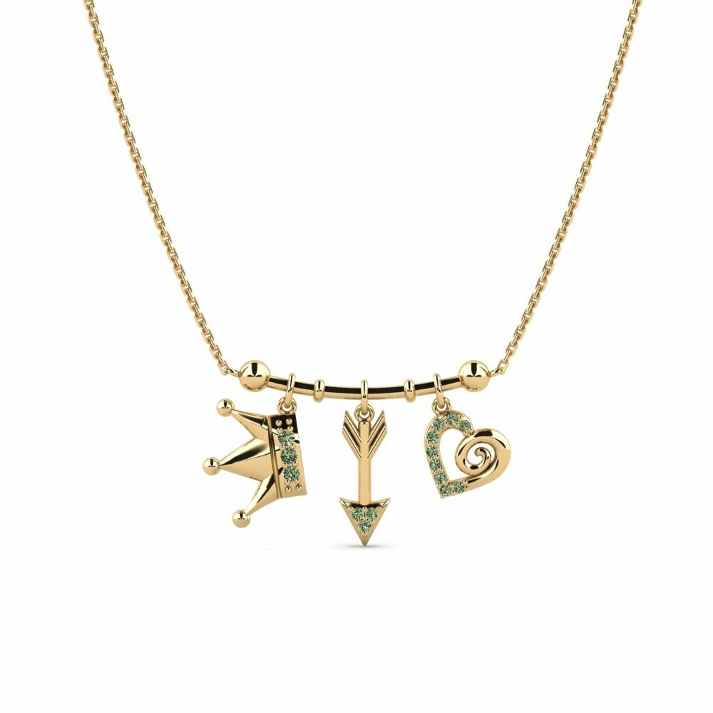 Groene Diamant Dames Ketting Uspech