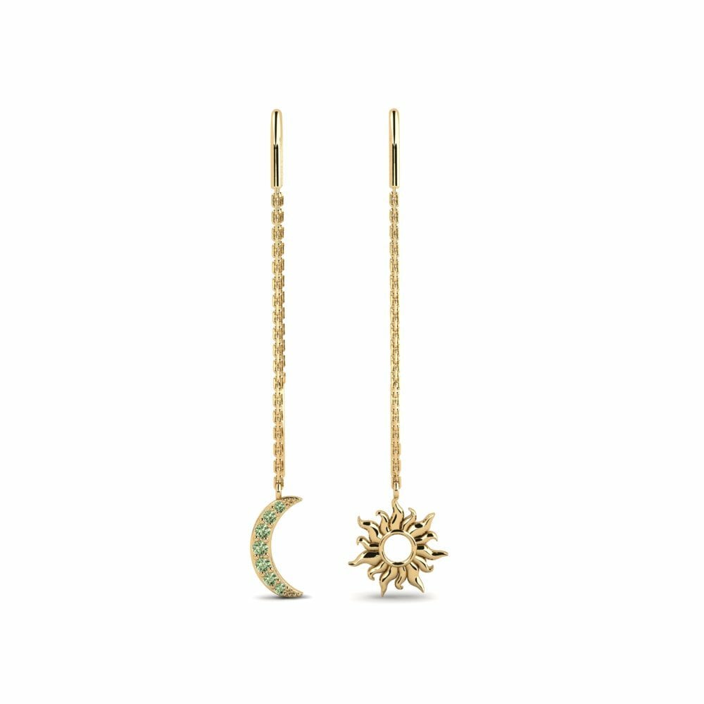 Groene Diamant Dames Oorbellen Vellykket