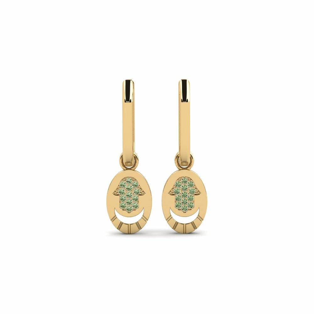 Groene Diamant Dames Oorbellen Villarica